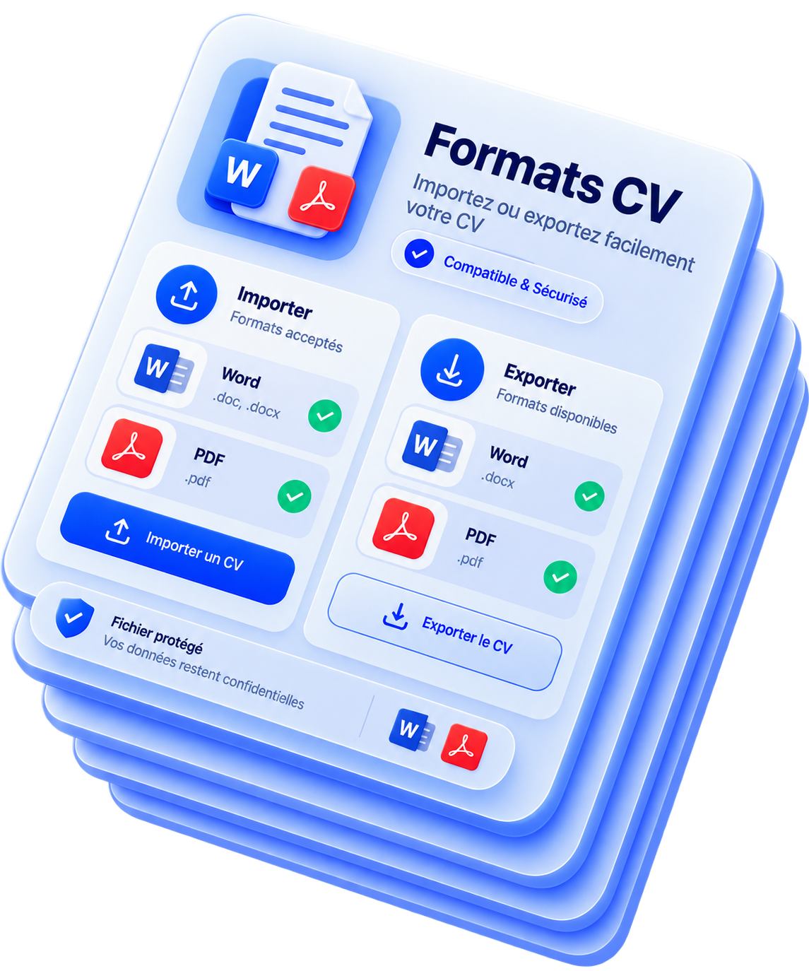 Import et export PDF et Word