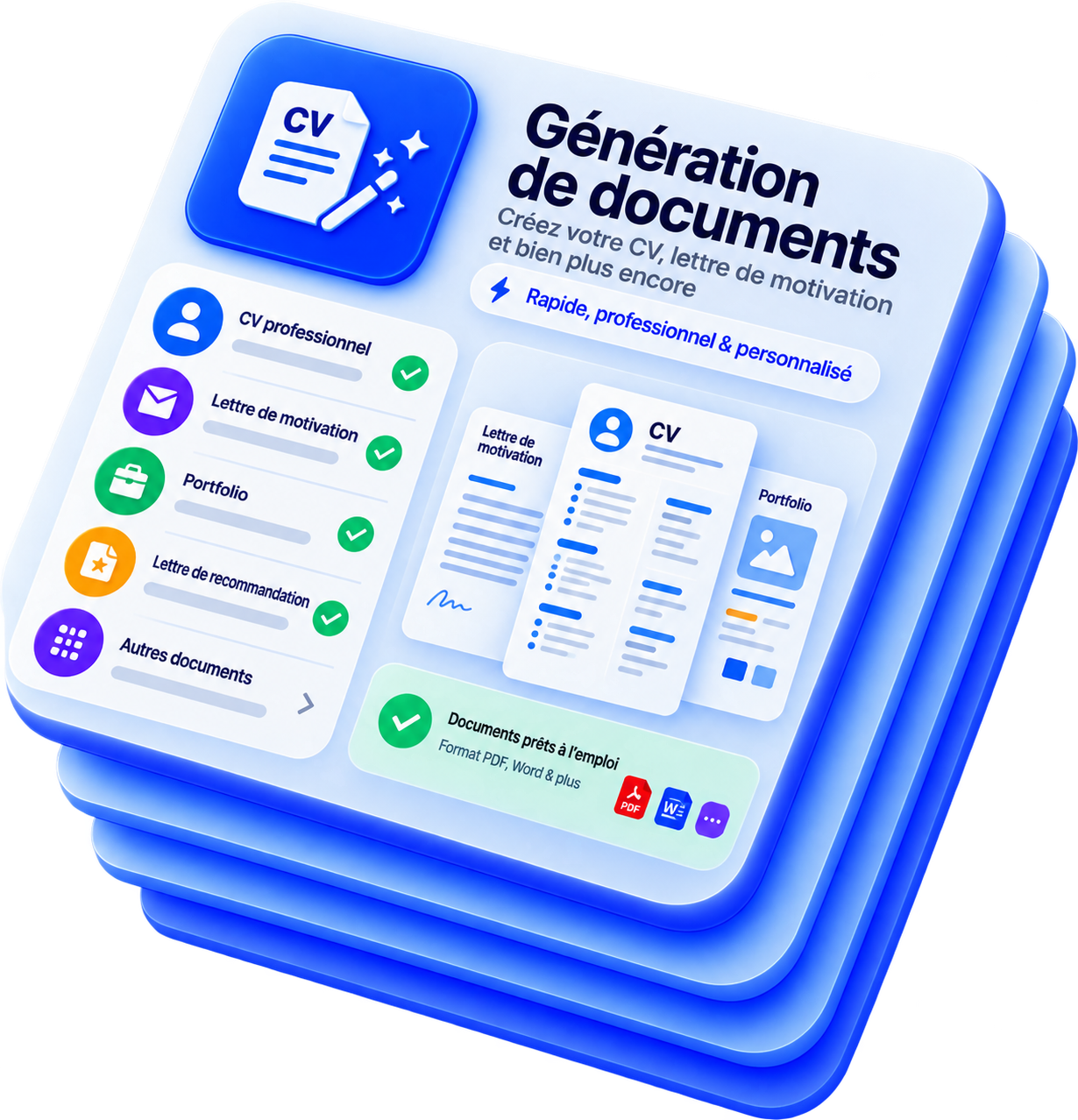 Génération de CV et documents de candidature